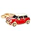 Produktbild VORCOOL Schlüsselanhänger Glas Modell Mini Cooper Schlüsselanhänger Metall Anhänger Damen-Handtasche rot