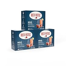 Red Rose Bold Black Tea Specially Blended Strong Tea with 40 Individually Wrapped Tea Bags Per Box Pack of 3 Contains Caffeine Brew Hot Original Black Tea