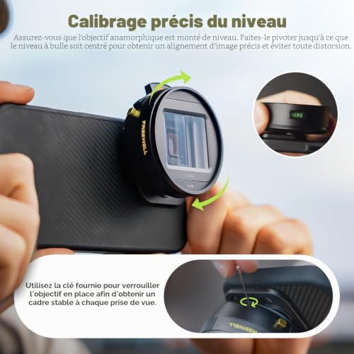 Freewell Lentille Anamorphique 1.33x pour iPhone Samsung - 3 Flare en 1 – vue 7