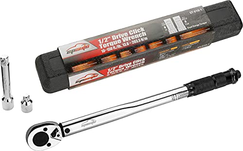 Epauto 1/2-Inch Drive Click Torque Wrench + Impact Universal Joint Set #TOP1