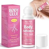 Body Adhesive Glue for Clothes Skin, Roll-On Body Glue for Skin & Clothes, Sweat-Resistant Clothing Glue for Dancers, Bras, Wigs, Stockings, Costumes & Strapless Outfits