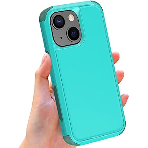 HONTECH Protective Case for iPhone 13, Heavy Duty Full Body Protection Military Grade [Shockproof] [Dust-Proof] Rugged Phone Bumper Case Cover 6.1 inch (Teal) Cover
