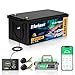 48V 100AH Golf Cart Batteries,48V Lithium Battery Golf Cart with 2.8in LCD Touch Monitor and 58.4V 18A Charger,Built-in Smart 200A BMS,Peak Current 1000A,Perfect for Golf Carts