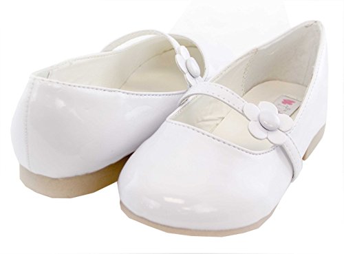 Darling Party Shoes with Gardenia for Toddler Formal Shoes White4
