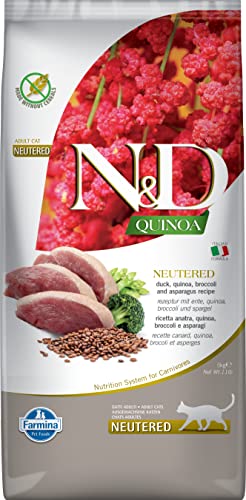 Produktbild von Farmina N&D Quinoa Cat Ente, Brokkoli & Spargel Neutered Adult - 5 kg