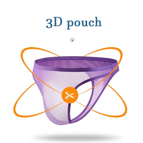 Men's Seamless Briefs Breathable Transparent Ultra-thin Underwear Sexy Bikini3