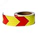 Reflective Tape Waterproof High Visibility Red & Yellow, Industrial Marking Tape Heavy Duty Hazard Caution Warning Safety Adhesive Tape Outdoor 2 Inch by 150 Feet