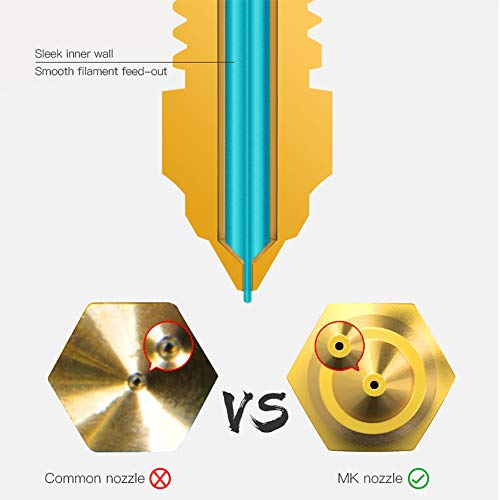 Creality Lot de 12 buses pour imprimante 3D Ender 3/CR-6 SE MK Filetage en laiton Tête d'impression 0,4 mm Compatible avec Ender-3 Serise/Ender-5 Series/Ender-6/CR-10 etc Filament 1,75 mm 3 Creality Lot de 12 buses pour imprimante 3D Ender 3/CR-6 SE MK Filetage en laiton Tête d'impression 0,4 mm Compatible avec Ender-3 Serise/Ender-5 Series/Ender-6/CR-10 etc Filament 1,75 mm – Image 4