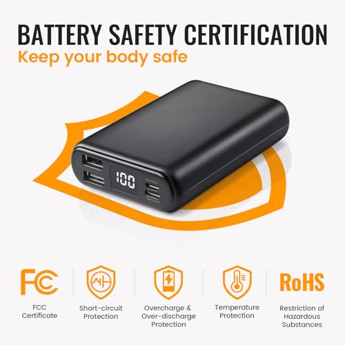 TIDEWE Men's Heated Jacket with Battery Pack, Coral-Fleece Lining, Waterproof 1/2 Zip Jacket for Hunting(Camo,S-XXXL)3