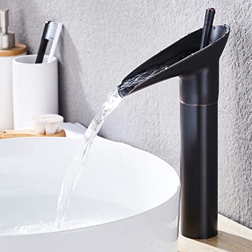 Robinet cascade de salle de bain en laiton antique style rétro