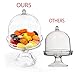 JC HUMMINGBIRD 12 Pieces 4“ H x 2.75“ W Cake Plate Stand with Dome Cover, Clear,