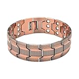 Fyrdyn Pulsera Magnética Para Hombre - Pulseras De Cobre Magnéticas Para Hombre | Brazalete Ajustable Para Energía Salud Ejercicio Cumpleaños Oficio Actividades Laborales