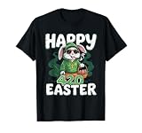 Happy 420 Easter Funny Smoking Easter Bunny Men Women T-Shirt