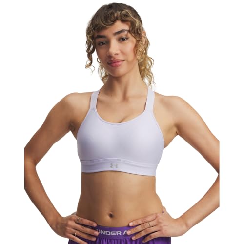 Under Armour Women's Continuum High Impact Sports Bra, (535) Salt Purple / / Metallic Silver, X-Large