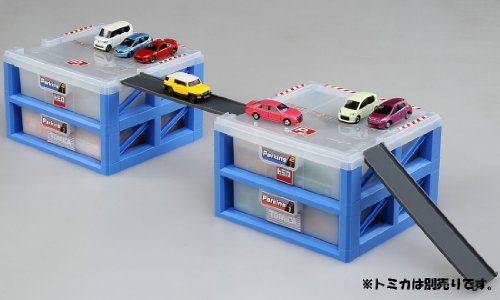 Takara Tomy "Tomica Parking Case 24", Mini Car, Toy Storage, 3 Years Old and Up, Toy Safety Standards Passed, ST Mark Certification, TOMICA TAKARA TOMY Plastic, White