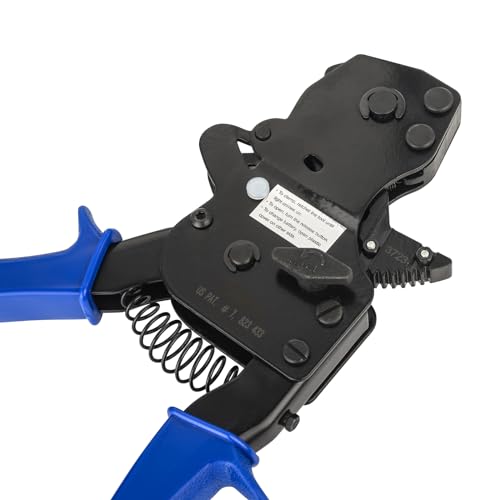 GUOFIS PEX Ratchet Cinch Clamp Tool for Stainless Steel Clamp Rings, One-Hand Ratchet Design Crimper Tool from 3/8\", 1/2\", 3/4\", 5/8\" and 1\", ASTM2098
