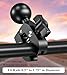 BRCOVAN 1.5'' Ball Clamp Mount Base with Aluminum Alloy Tough-Claw, Fit Handlebar Rail 0.5'' to 1.75'' in Diameter, Compatible with RAM Mounts C Size 1.5 Inches Ball Double Socket Arm
