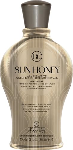 Devoted Creations Sun Honey | All-Inclusive Glow-Enhancing Plateau Breaking Optimizer Ultra-Hydrating Dark Tanning Lotion