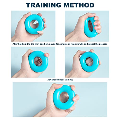 Vingerpolsversterkerset, 3 handgreepversterkers en 2 vingerweerstandsbanden voor trainingsstressverlichting… - Image 5