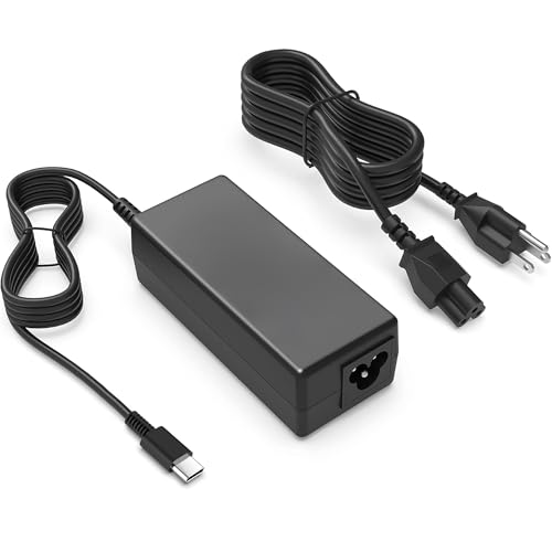 Image of 65W USB C Laptop Charger Compatible with Dell Chromebook Latitude XPS and Moer Type C Fast Paowr Adapter School
