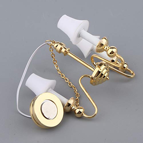 CUTICATE Puppenhaus Miniatur LED Licht Hängende Gold Decken Lampe Deckenleuche, Puppenstube Dekoration – Bild 2