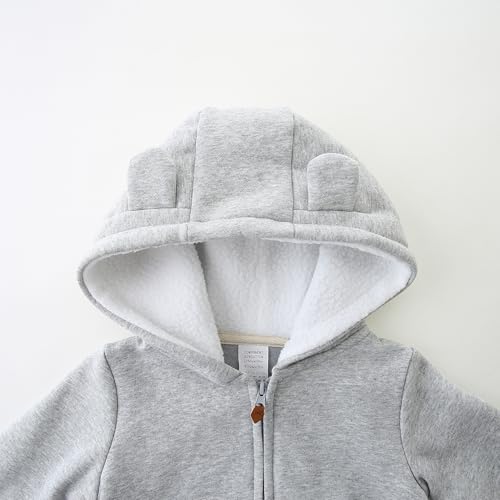 Baby Girls Boys Warm Adorable Hooded Zip Coat for Fall Spring Outerwear 3-24M Kids Jacket2