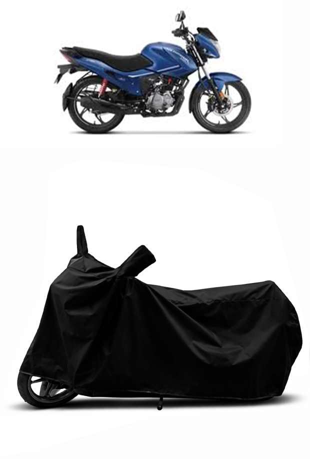 Image of Heavy Duty Waterproof Scooty & Bike Cover for Hero Glamour - UV Resistant, Dustproof & Rain Protection, All-Weather Outdoor Cover for Bikes & Scooty with Buckle Straps