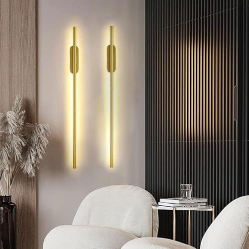 Lampe murale moderne aluminium tube long LED à intensité variable