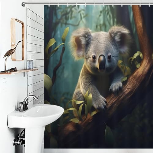 Rideaux salle de bain koala en polyester de qualité supérieure 140x183 cm