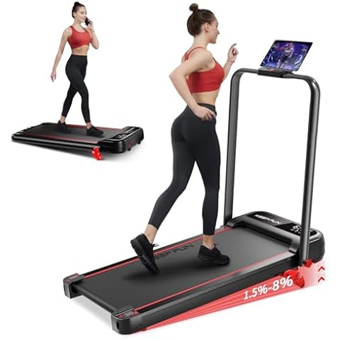 KEEP FUN Incline Walking Pad with Handle Bar Cover