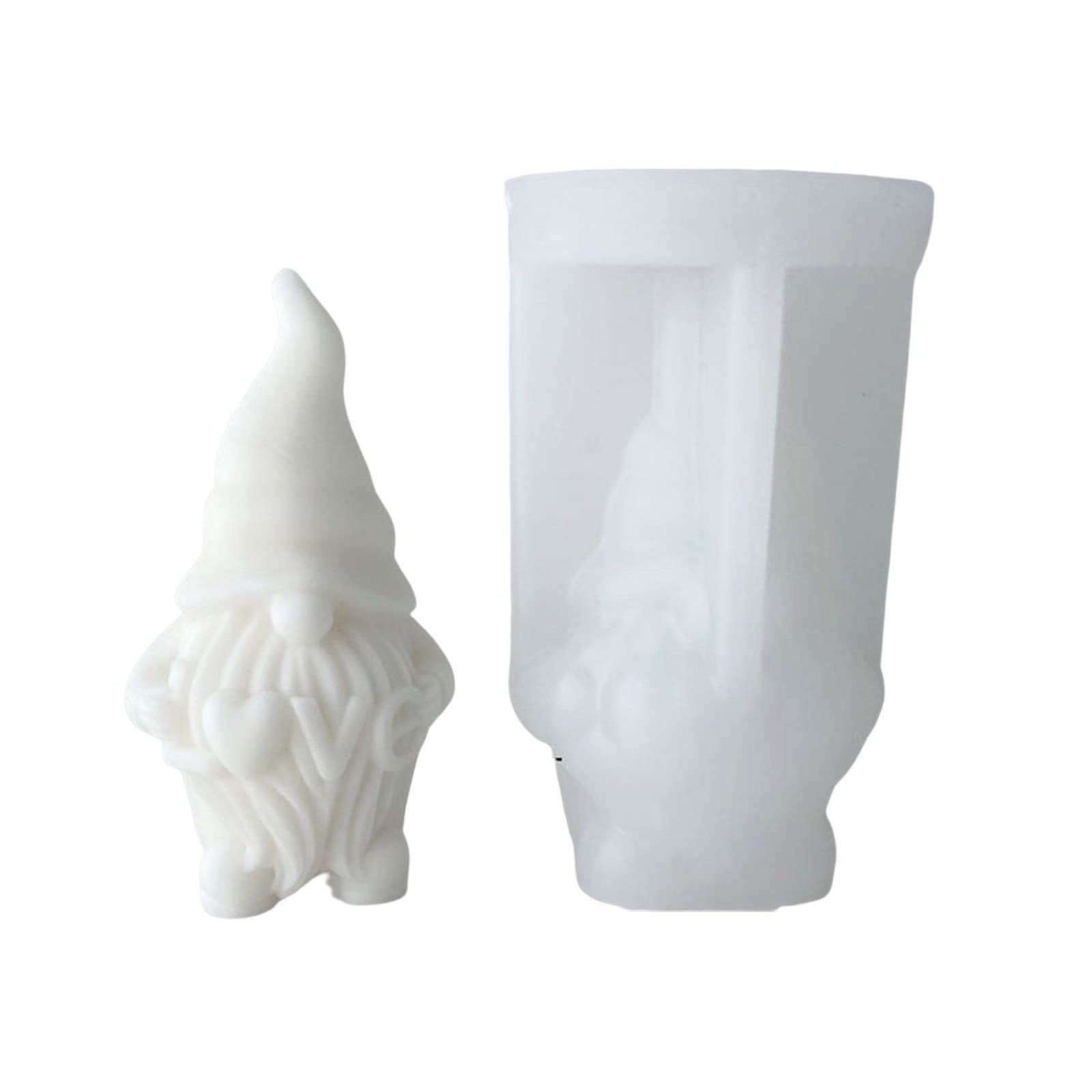 Maxtonser Candle Silicone Mould Valentines Heart Dwarf Plaster Silicone Mold Old Ornaments Mold for Crafts