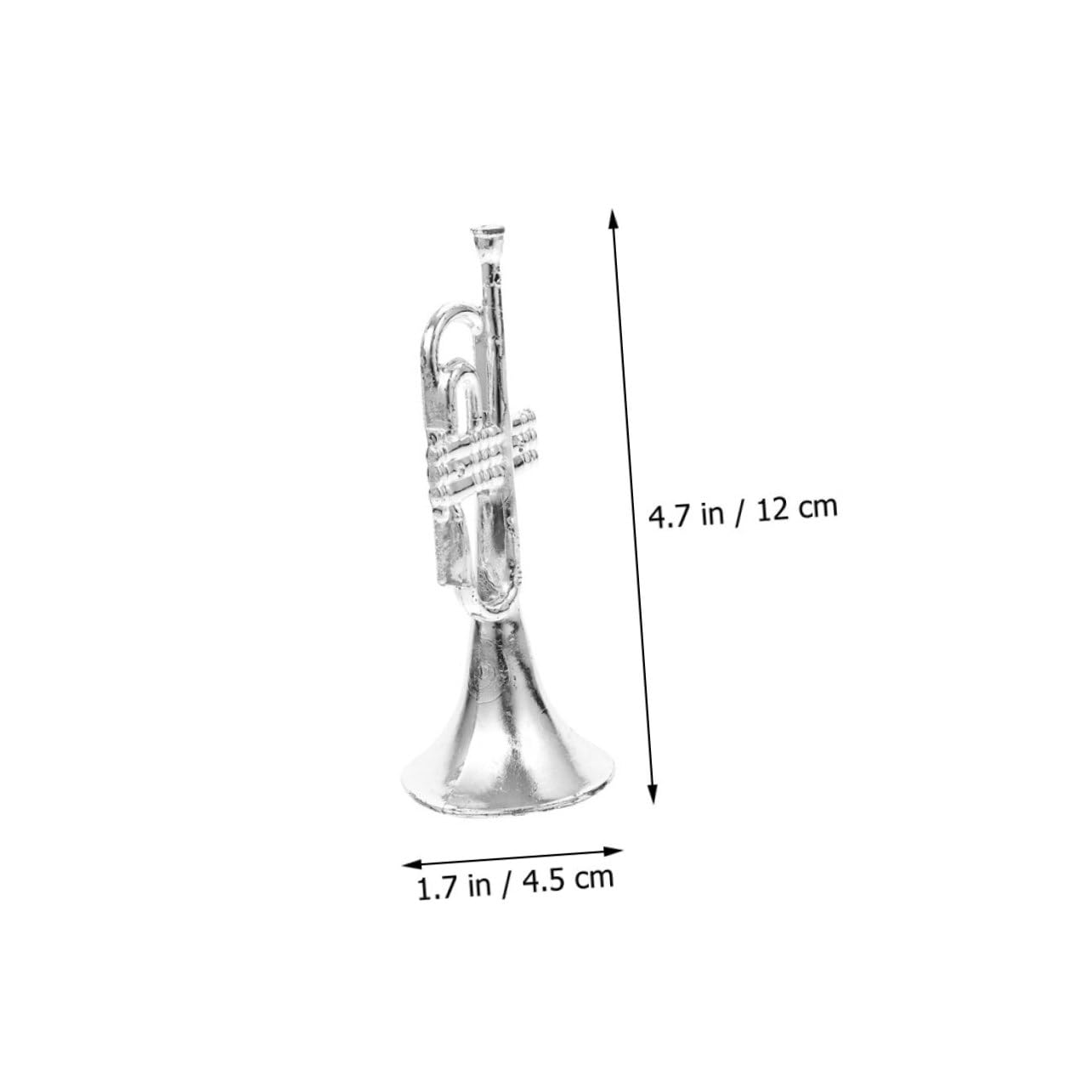 ERINGOGO 10pcs Miniature Trumpet Instruments Mini Plastic Trumpet Mini Musical Instruments Ideal for Dollhouse