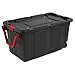 Sterilite 40-Gallon/151-Liter Wheeled Industrial Tote in Black, Case of 2 (40-Gallon)