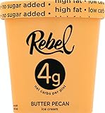 Rebel Ice Cream - Low Carb, Keto - Butter Pecan (8 Count)