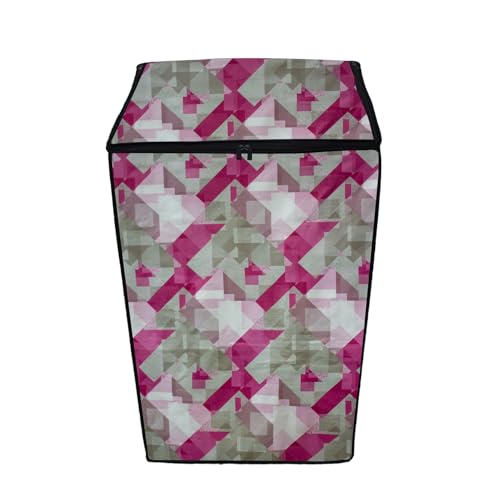Image of Wings Star Washing Machine Cover Top Load 6 kg, 6.5 kg, 7kg & 7.5 kg - Waterproof & Dust-Proof Fully Automatic Washing Machine Cover (Pink), Polyester