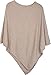 Produktbild styleBREAKER Damen Feinstrick Poncho in Unifarben, leicht asymmetrischer Schnitt, Ärmellos, Rundhals 08010042, Farbe:Hellbeige
