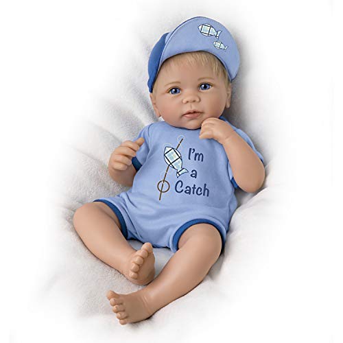 Ashton Drake Boy Baby Doll, Reborn Baby Doll I'm A Catch Boy Doll That Looks Real, Certified Premium Grade Baby Boy Doll - Realistic Baby Dolls and Reborn Baby Dolls from Ashton Drake Dolls