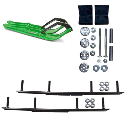 C&A Pro Green XPT Snowmobile Skis w/ 6