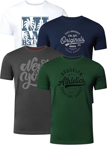 Listado de Playera Full Print los mejores 10. 39 Full Time Sports PRINT-001 - Juego de 4 Camisetas de algodón para Hombre, Paquete de 1, G