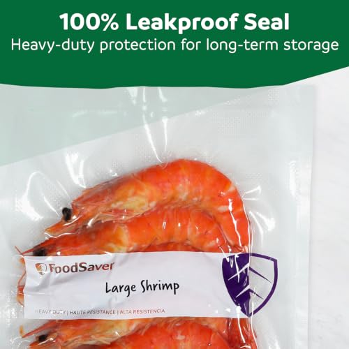 Image of FoodSaver Heavy Duty Quart Vacuum Seal Bags, 88 Count 8 inch x 11 inch BPA-Free Freezer Bags, 30% Thicker for Food Storage, Sous Vide, and Meal Prep
