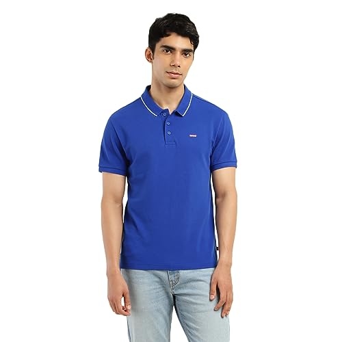 Image of Levi's Men's Regular Fit Solid Polo T-Shirt
