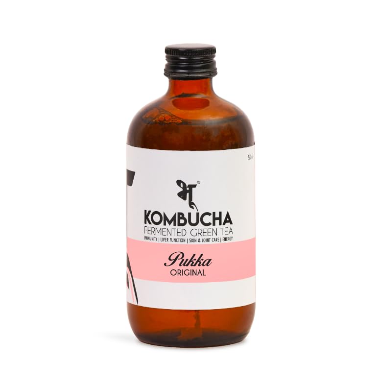 Bhu Kombucha Fermented Green Tea - Pukka Original 250ml (Pack of 6)