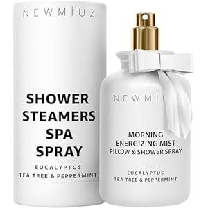 Energizing Shower & Pillow Spray Peppermint Eucalyptus Tea Tree Essential Oils Natural Fast Acting Aromatherapy Mist for Relaxation Calming Stress Clear Sinus Cooling Relief Luxury Self Care Gift