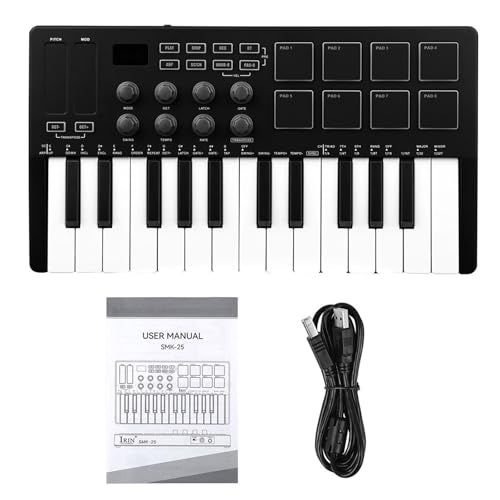Practical 25 Note USB Keyboard Music Controller ABS Construction Easy Setups Suitable For Producers Music Creation USB Keyboard
