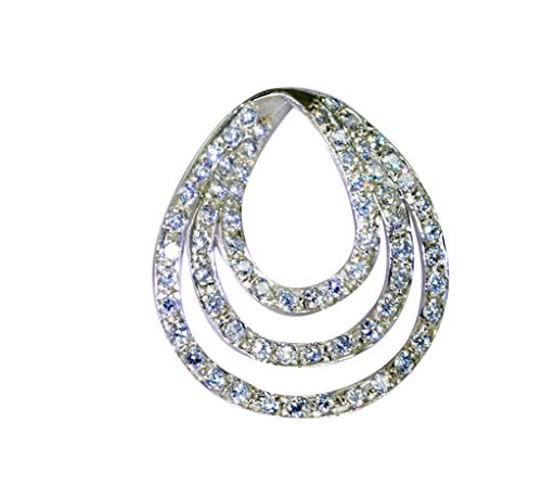 Pendentif en argent RIYO avec gemmes CZ blanc et filigrane artisanal pour femme