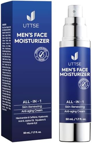 Face Cream for Men: Anti Aging & Wrinkle Cream for Men with Collagen, Hyaluronic Acid, Vitamins E & B, Shea Butter - Dark Spots Remover & Eye Bags Treatment - 1.7 oz.