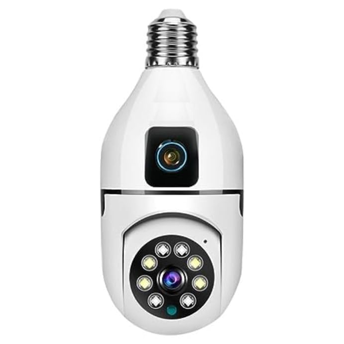 Dual Lens 4MP/8MP Outdoor Security Camera with PTZ Light Color Light Vision, Motion Detection, Wireless Light Bulb Camera, Two-Way Audio, Weather Resistance (Dual Lens Light Camera) FGFSDD-image-36