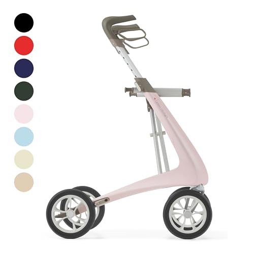 Image of byACRE Carbon Ultralight Rollator Walker - 10.6 lbs Adult Walkers with 4 Wheels and Seat - Lightweight Seated Walkers with Wheels - Foldable Rolling Walker with Seat - Walker for Adults