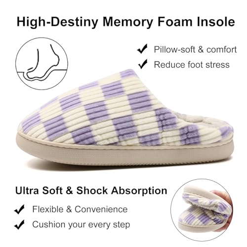 Image of Guyarns House Slippers for Women & Men - Fuzzy, Casual Indoor /Outdoor Shoes with Memory Foam & Faux Fur Lining