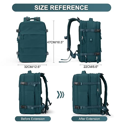 Image of coofay Extra Large Backpack For Traveling On Airplane Carry On Backpack Flight Approved Personal Item Travel Backpack For Women Men Airline Approved Gym Bag With Shoe Compartment Weekender Hiking Bag